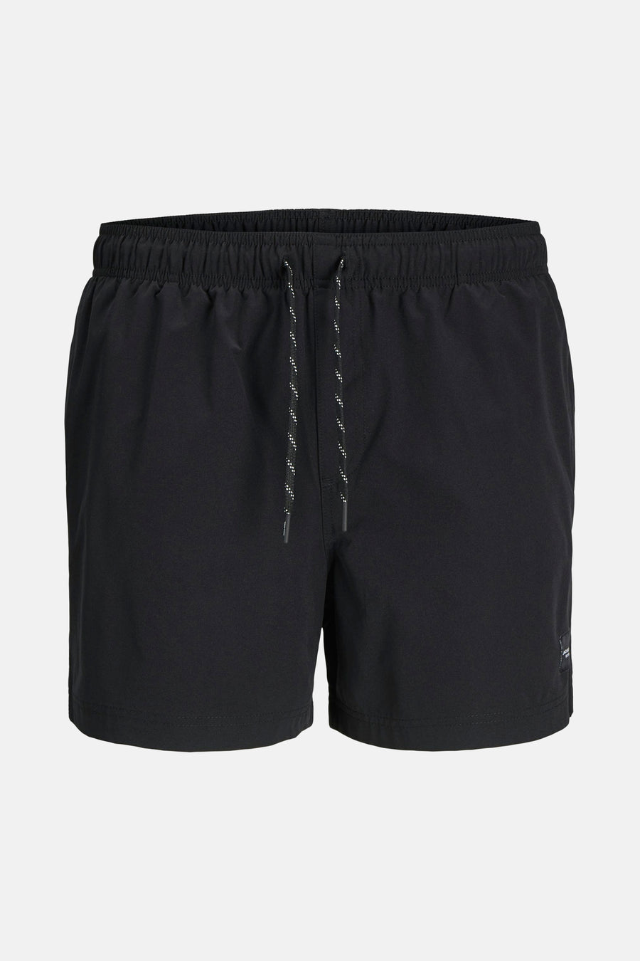 Short de bain noir de JACK & JONES JEANS INTELLIGENCE, avec cordon de serrage blanc et noir.