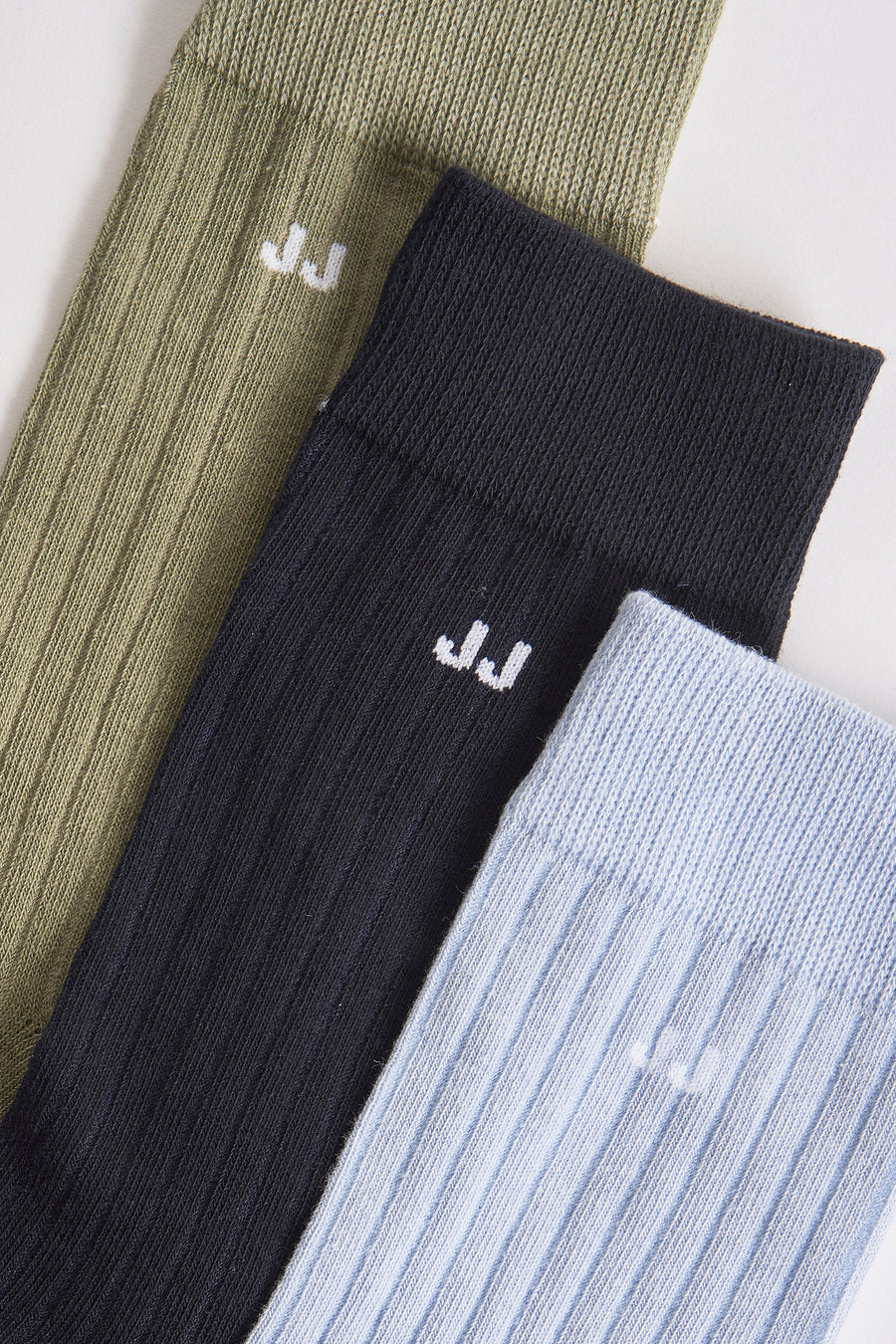 Pack de chaussettes multicolores by ACCESSORIES BY JACK & JONES, en maille côtelée avec logo « JJ » brodé.