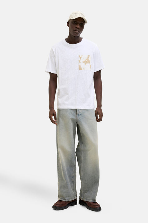 T-shirt (korte mouwen) Wit - ORIGINALS BY JACK & JONES