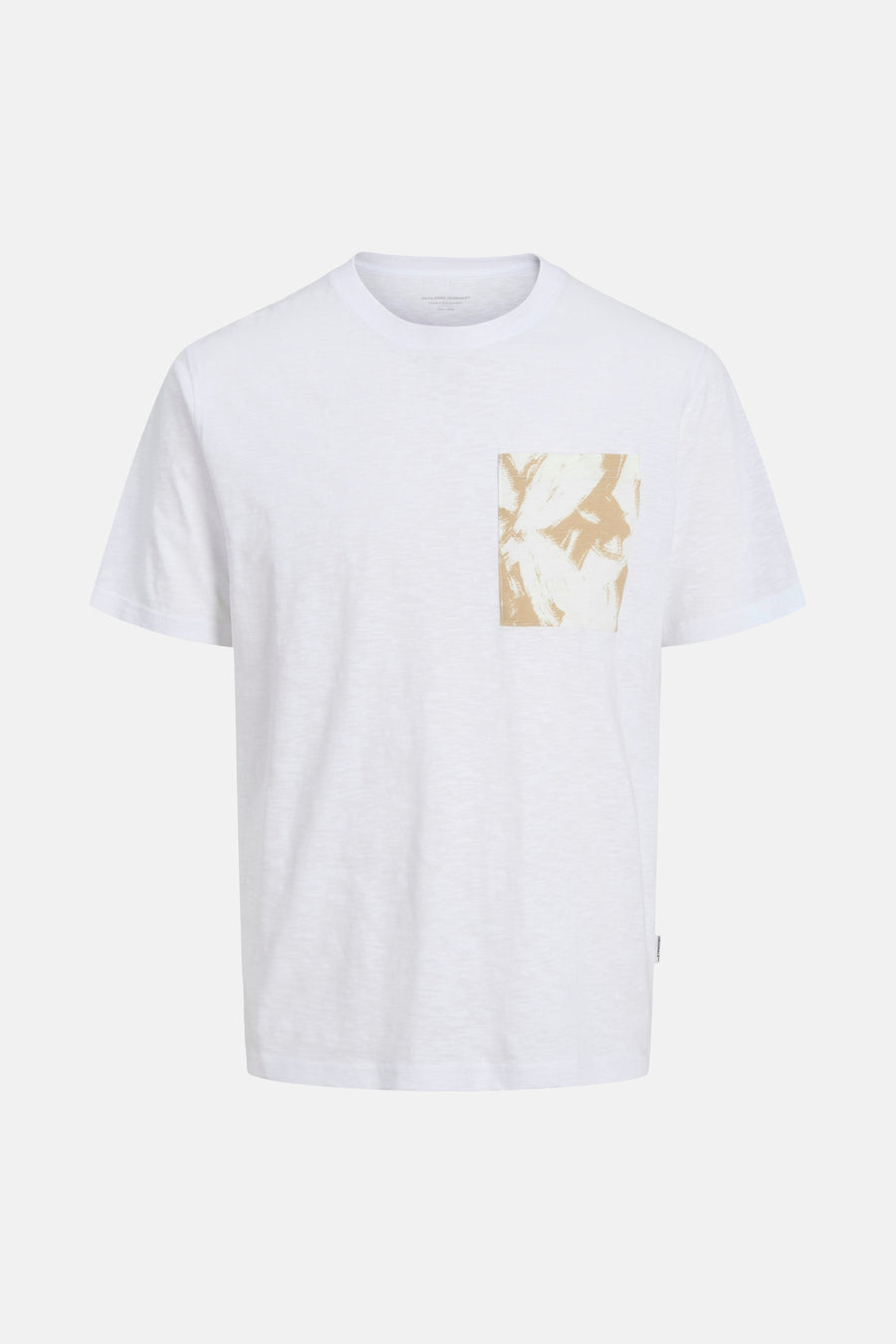 Wit T-shirt met korte mouwen van ORIGINALS BY JACK & JONES met een abstracte borstzak.