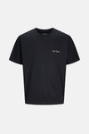 Zwart T-shirt met korte mouwen van Originals by Jack & Jones, met een handgeschreven logo.
