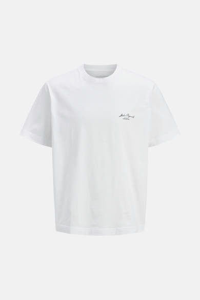 Wit T-shirt met korte mouwen van Originals by Jack & Jones met een opdruk.
