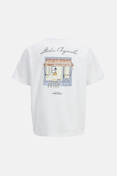 T-shirt (korte mouwen) Wit - ORIGINALS BY JACK & JONES