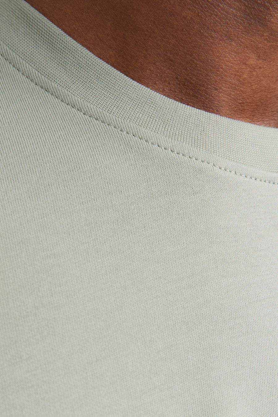 Groen T-shirt met korte mouwen van JACK & JONES, met ronde hals en gebreide textuur.