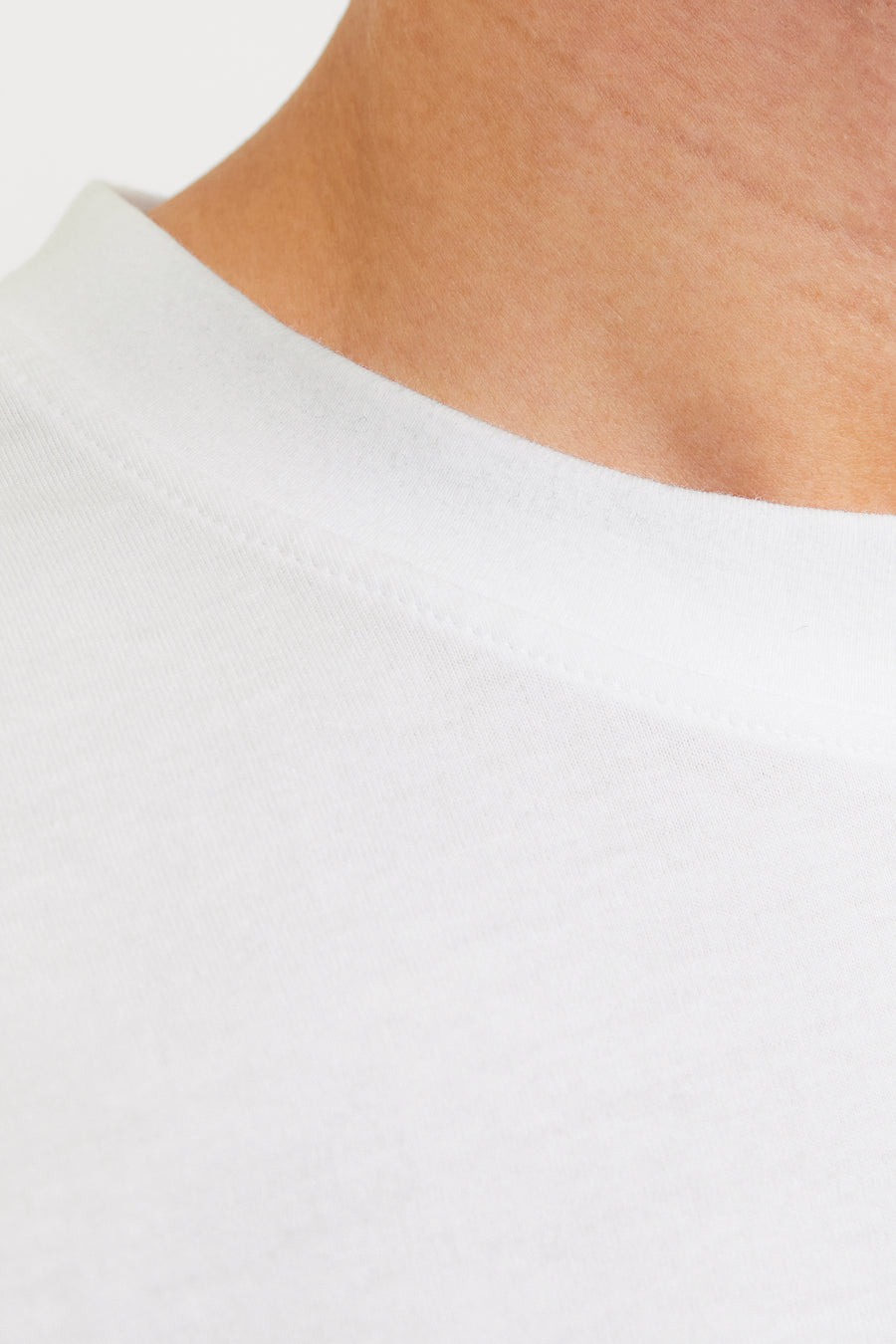 Wit T-shirt met korte mouwen van ORIGINALS BY JACK & JONES, ronde hals met huidcontact.