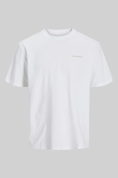 Witte korte mouw T-shirt van ORIGINALS BY JACK & JONES met een eenvoudige hals.