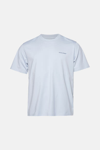 Lichtblauw T-shirt met korte mouwen van Originals by Jack & Jones, met een subtiel logo.