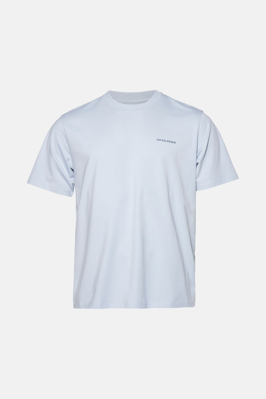 Lichtblauw T-shirt met korte mouwen van Originals by Jack & Jones, met een subtiel logo.
