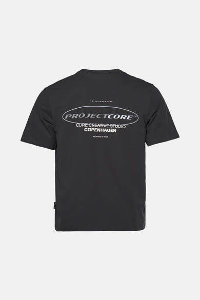 Zwart T-shirt met korte mouwen van ORIGINALS BY JACK & JONES met een klein, discreet logo.