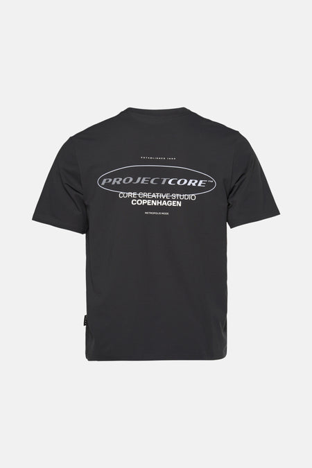 Zwart T-shirt met korte mouwen van ORIGINALS BY JACK & JONES met een klein, discreet logo.