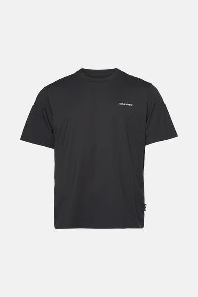 Zwart T-shirt met korte mouwen van ORIGINALS BY JACK & JONES met een logolabel aan de zijkant.
