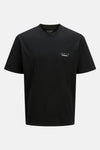 Zwart T-shirt met korte mouwen van ORIGINALS BY JACK & JONES met geborduurd logo op de voorkant.
