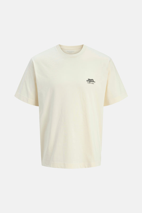 T-shirt (korte mouwen) Ecru - ORIGINALS BY JACK & JONES