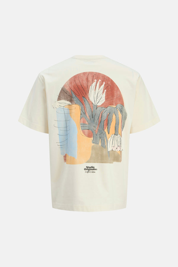 T-shirt (korte mouwen) Ecru - ORIGINALS BY JACK & JONES