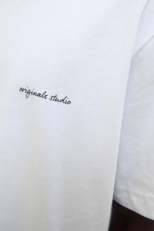 T-shirt (korte mouwen) Wit - ORIGINALS BY JACK & JONES