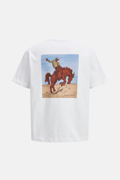 Wit T-shirt met korte mouwen van ORIGINALS BY JACK & JONES, met een grafische print op de rug.