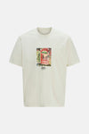 Beige T-shirt met korte mouwen van ORIGINALS BY JACK & JONES met decoratieve print.