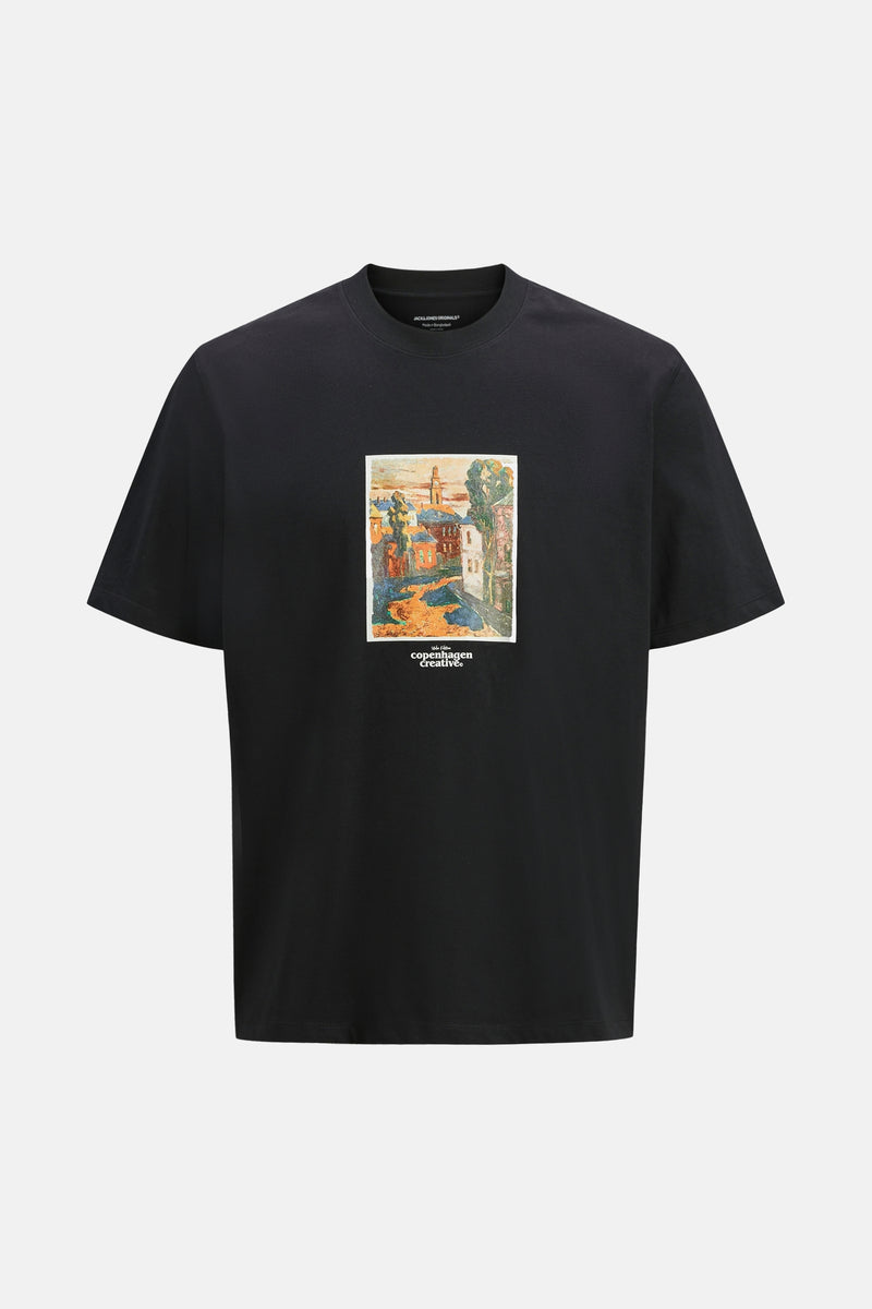T-shirt (korte mouwen) Zwart - ORIGINALS BY JACK & JONES