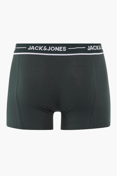Groene boxer van ACCESSORIES BY JACK & JONES met een elastische tailleband met logo.