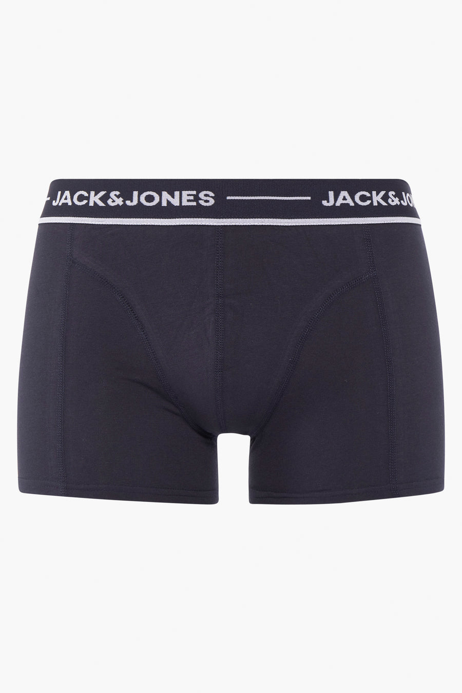 Marineblauwe boxer van ACCESSORIES BY JACK & JONES, met witte elastische tailleband met logo.