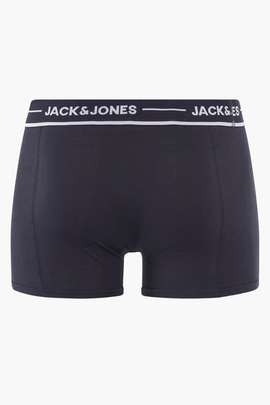 Blauwe boxer van ACCESSORIES BY JACK & JONES met logo op de elastische tailleband.