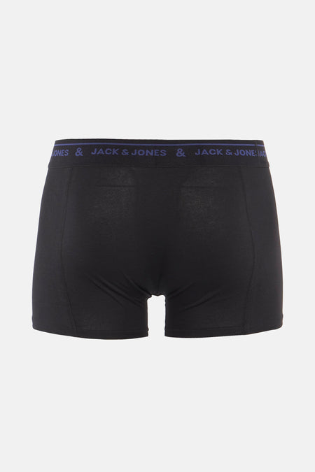 Boxer noir de Accessoires par Jack & Jones, avec une ceinture élastique logotypée.