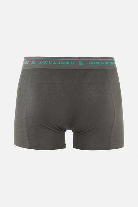 Boxer vert par ACCESSORIES BY JACK & JONES avec ceinture élastique grise et verte.
