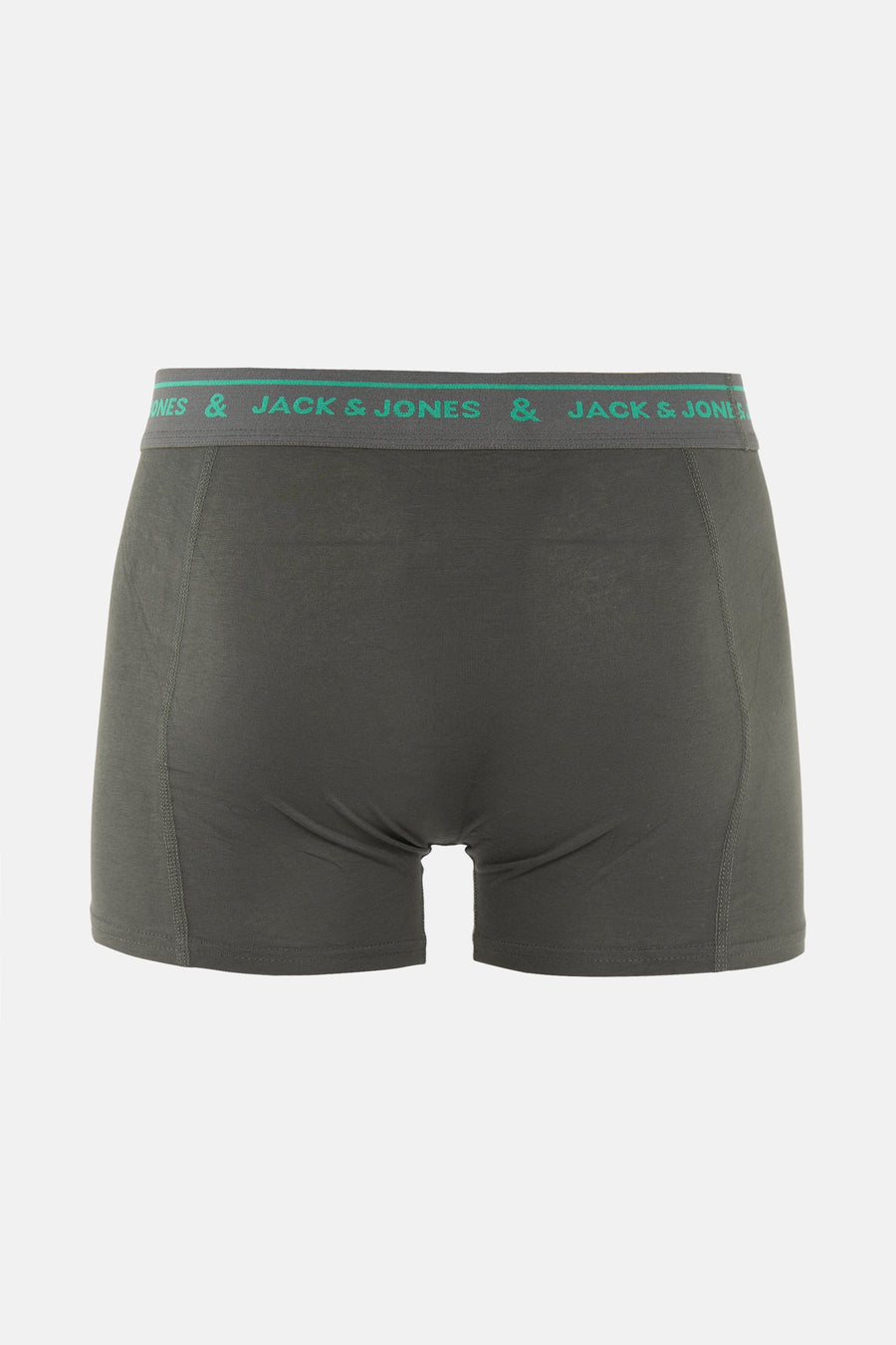 Boxer vert par ACCESSORIES BY JACK & JONES avec ceinture élastique grise et verte.