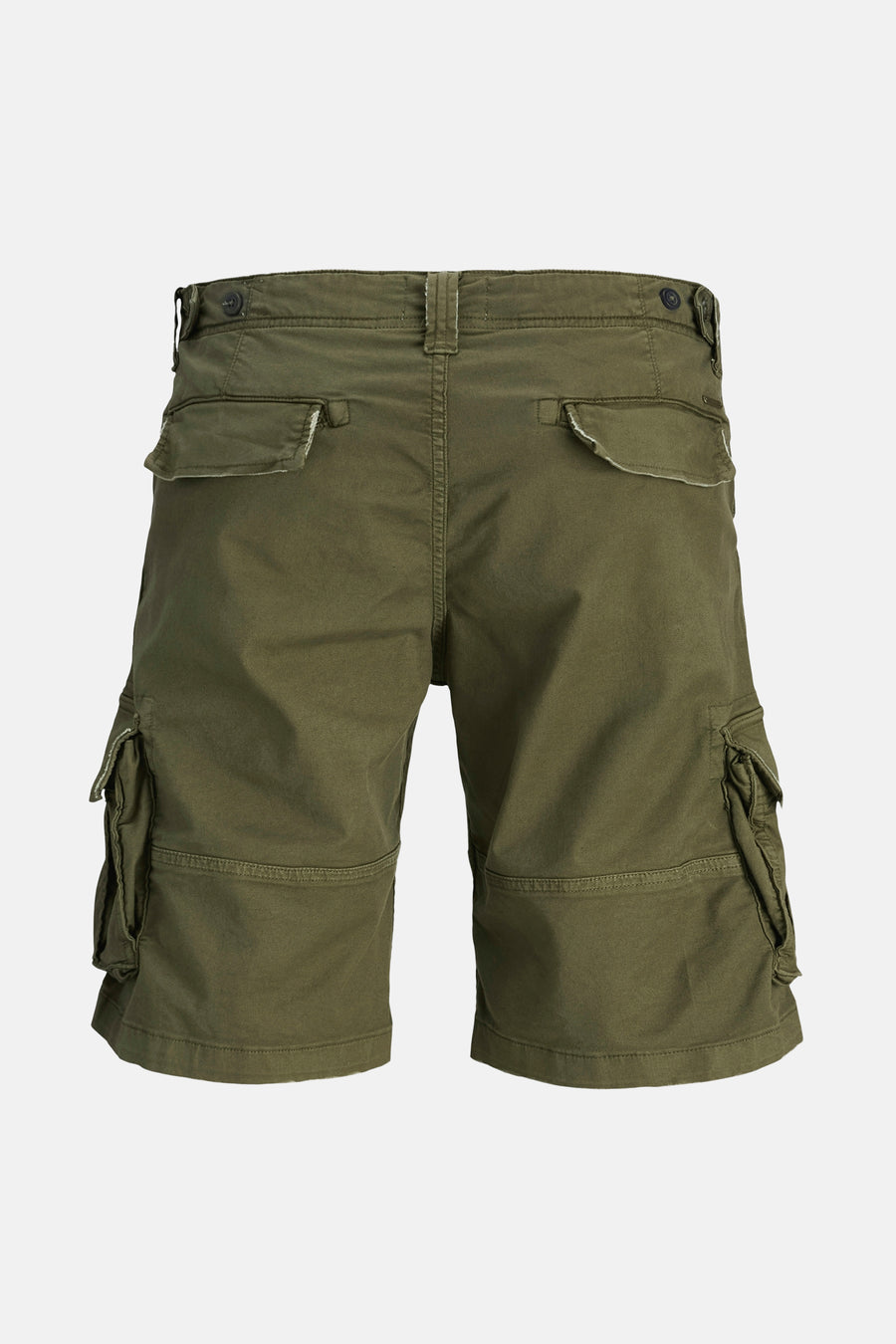 Korte cargoshorts van ORIGINALS BY JACK & JONES, zijzakken, achterzakken met klep en versleten detail.