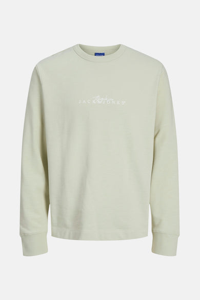 Sweat-shirt vert par Originals by Jack & Jones, avec logo brodé sur le devant, coupe classique.