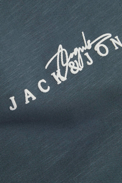 Grijze sweater van ORIGINALS BY JACK & JONES, met een wit geborduurd logo.