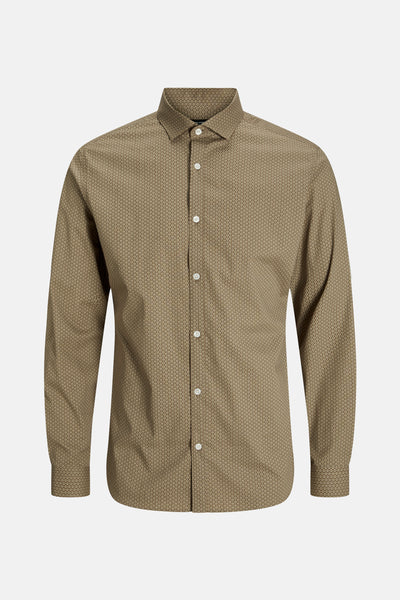 Chemise (manches longues) Brun - PREMIUM BY JACK & JONES