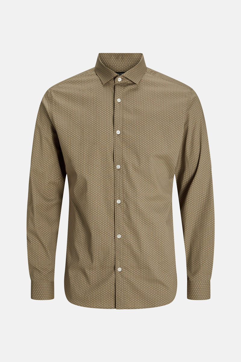 Chemise (manches longues) Brun - PREMIUM BY JACK & JONES