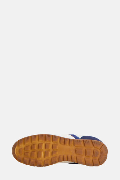 Ecru sneakers van ACCESSORIES BY JACK & JONES, bruine buitenzool met geruit patroon.
