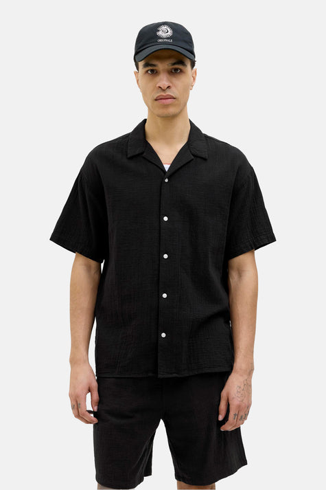 Chemise (manches courtes) Noir - ORIGINALS BY JACK & JONES