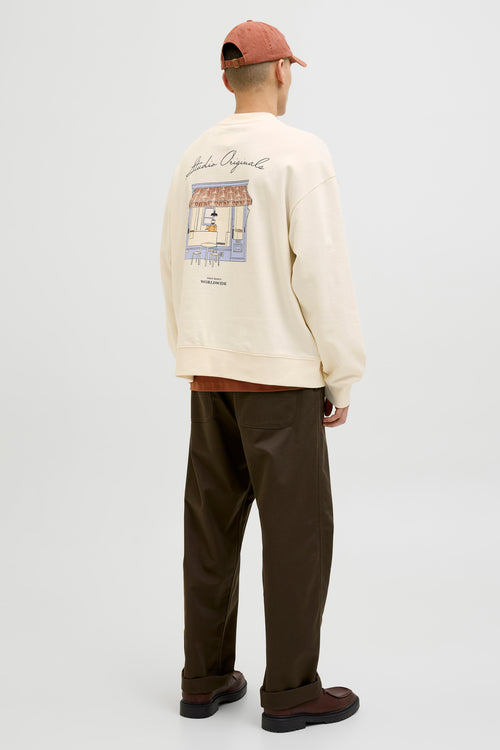 Sweater met ronde hals Wit - ORIGINALS BY JACK & JONES