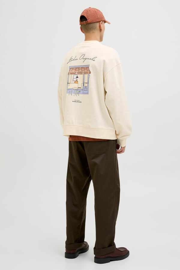 Sweater met ronde hals Wit - ORIGINALS BY JACK & JONES