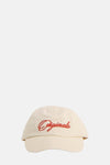 Ecru pet met rode "Originals" borduursel op de voorkant van ACCESSORIES BY JACK & JONES.