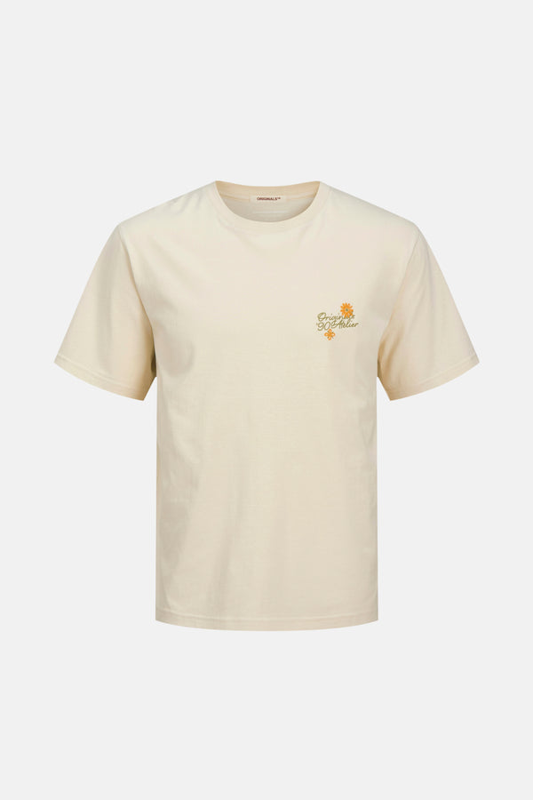 T-shirt (korte mouwen) Ecru - ORIGINALS BY JACK & JONES