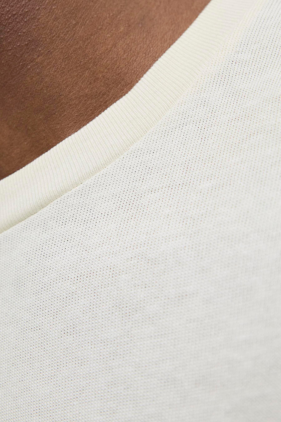 T-shirt jaune à manches courtes de Originals by Jack & Jones, avec une texture en maille fine.