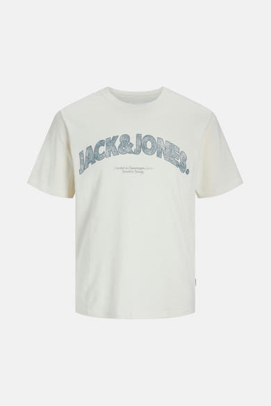 T-shirt jaune à manches courtes Originals by Jack & Jones, avec un imprimé logo sur la poitrine.