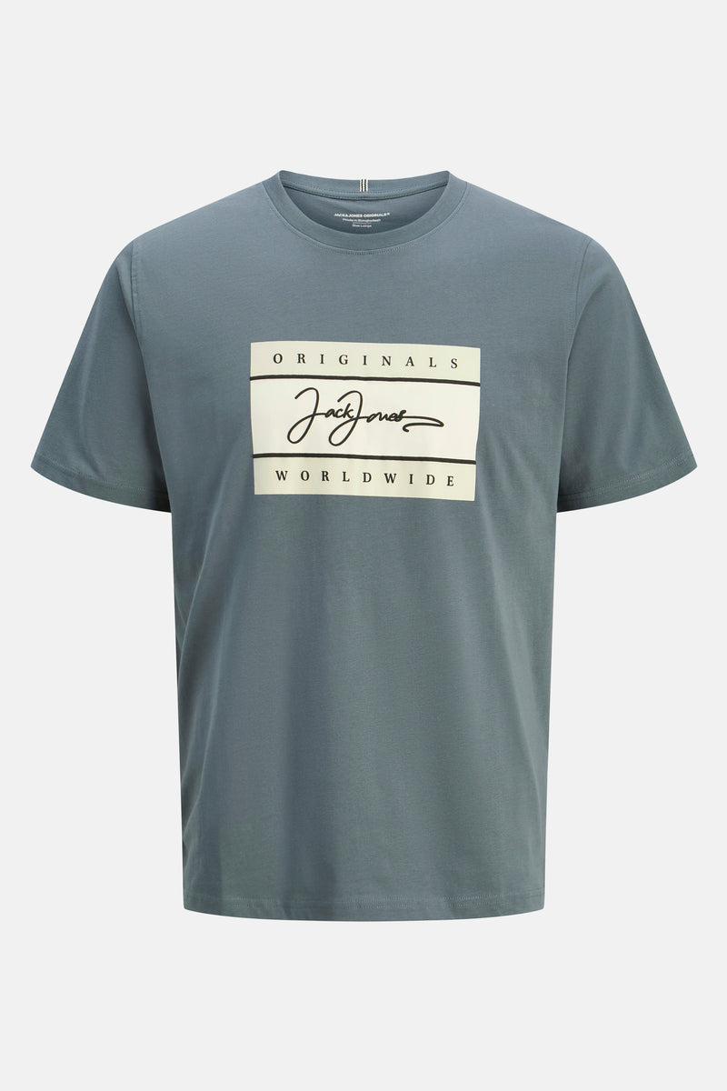 T-shirt (korte mouwen) Blauw - ORIGINALS BY JACK & JONES