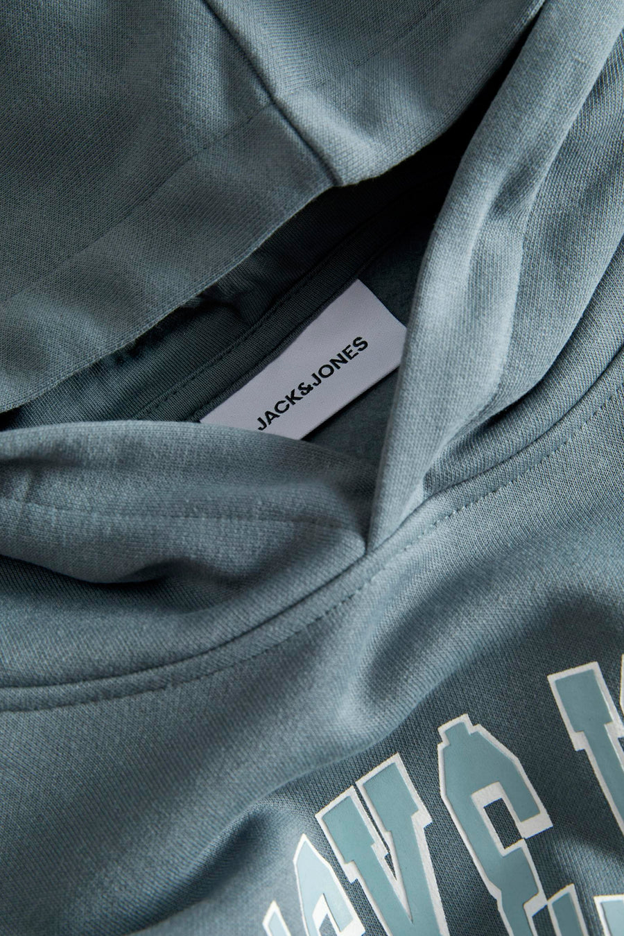 Blauwe hoodie van ORIGINALS BY JACK & JONES met zichtbaar merklabel.