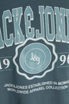Blauw T-shirt met korte mouwen van ORIGINALS BY JACK & JONES met grafische print op de voorkant.