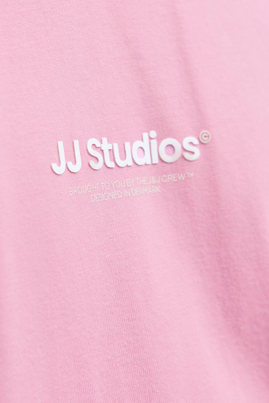 Roze T-shirt met korte mouwen van JACK & JONES, met opdruk van het logo.