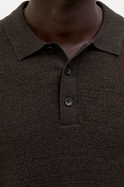 Pull à col en V - Brun