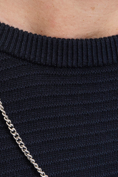 Pull met ronde hals - blauw