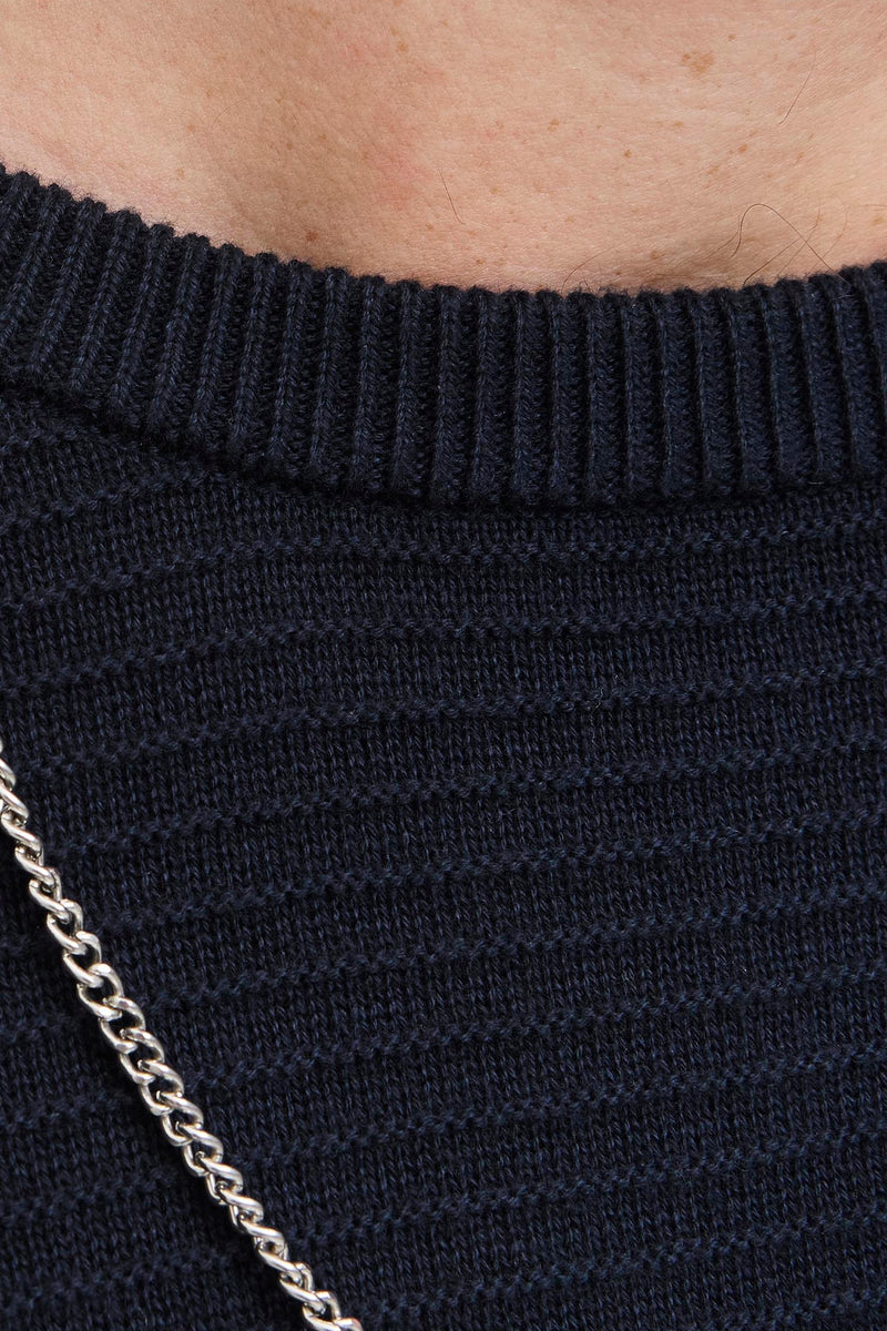 Pull met ronde hals - blauw