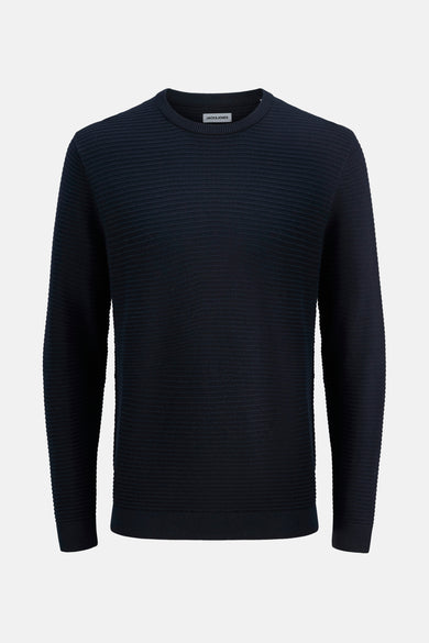 Pull met ronde hals - blauw