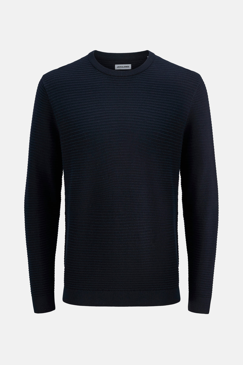 Pull met ronde hals - blauw